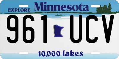 MN license plate 961UCV