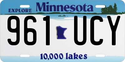 MN license plate 961UCY