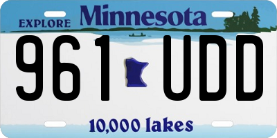 MN license plate 961UDD