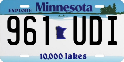 MN license plate 961UDI