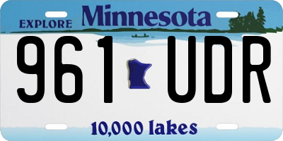 MN license plate 961UDR