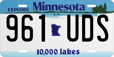 MN license plate 961UDS