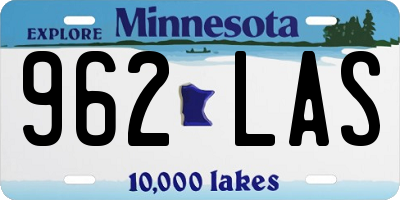 MN license plate 962LAS
