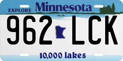 MN license plate 962LCK