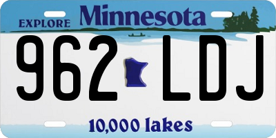 MN license plate 962LDJ