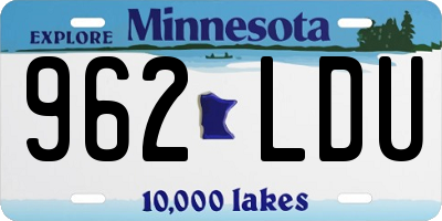 MN license plate 962LDU