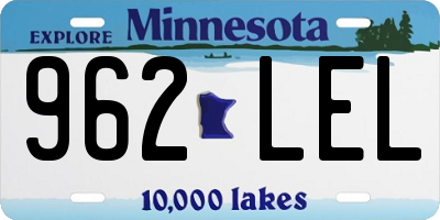 MN license plate 962LEL