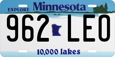 MN license plate 962LEO