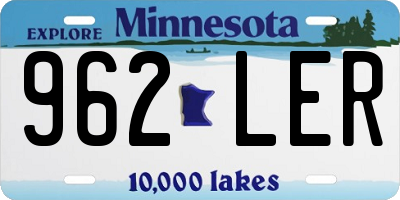 MN license plate 962LER