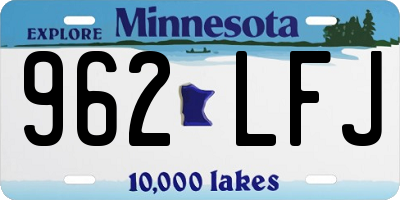 MN license plate 962LFJ