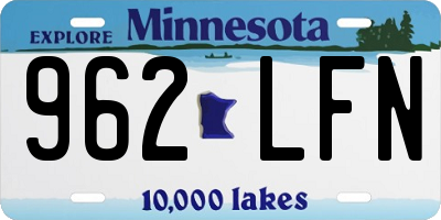 MN license plate 962LFN