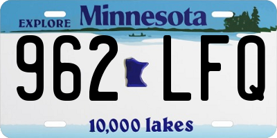 MN license plate 962LFQ