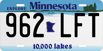 MN license plate 962LFT