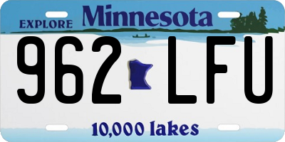 MN license plate 962LFU