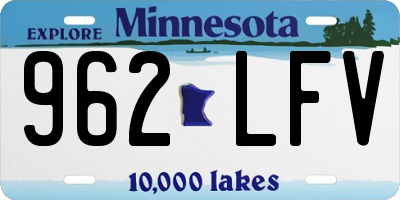 MN license plate 962LFV