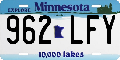 MN license plate 962LFY