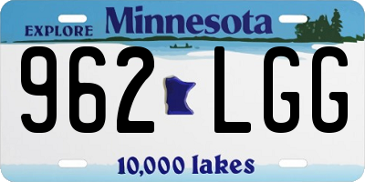MN license plate 962LGG