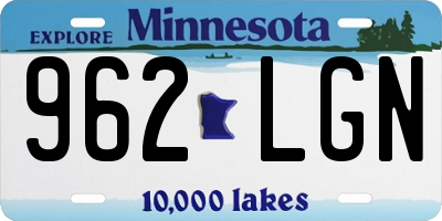 MN license plate 962LGN