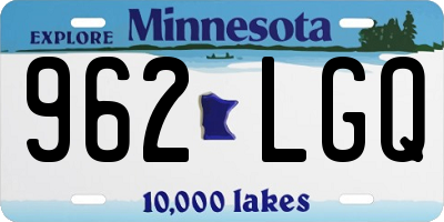MN license plate 962LGQ