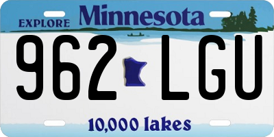 MN license plate 962LGU