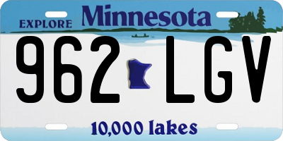 MN license plate 962LGV