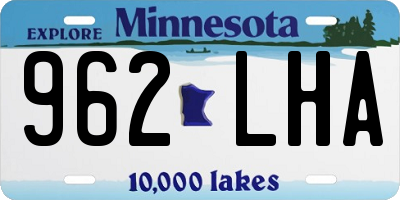 MN license plate 962LHA