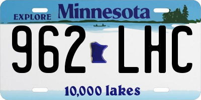 MN license plate 962LHC