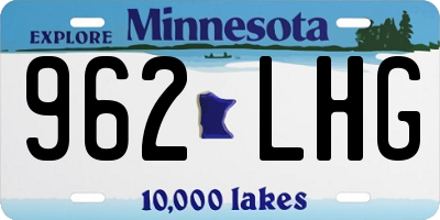 MN license plate 962LHG