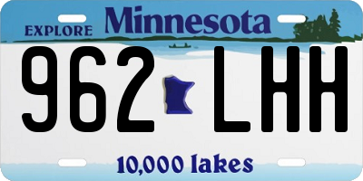 MN license plate 962LHH