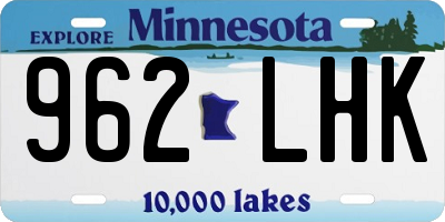 MN license plate 962LHK