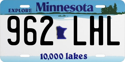 MN license plate 962LHL