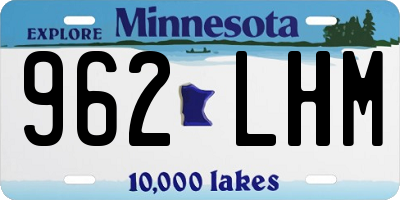 MN license plate 962LHM