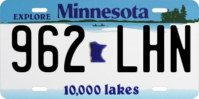MN license plate 962LHN