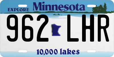 MN license plate 962LHR
