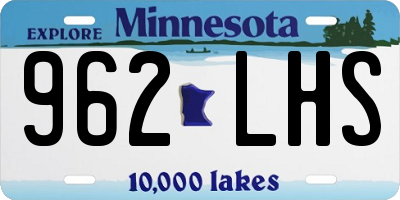 MN license plate 962LHS