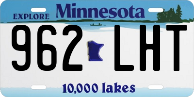 MN license plate 962LHT