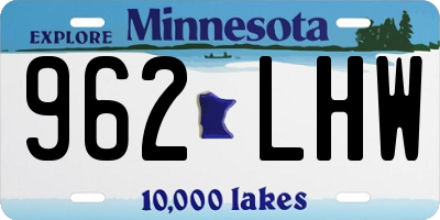MN license plate 962LHW