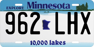 MN license plate 962LHX