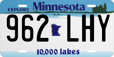 MN license plate 962LHY
