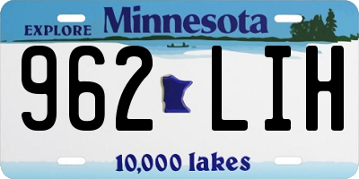 MN license plate 962LIH