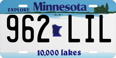 MN license plate 962LIL