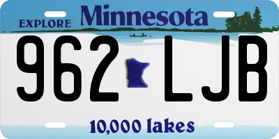 MN license plate 962LJB