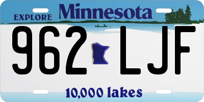 MN license plate 962LJF