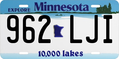 MN license plate 962LJI