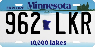MN license plate 962LKR