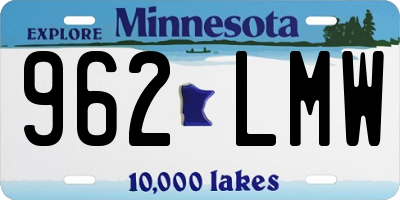 MN license plate 962LMW