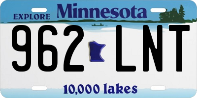 MN license plate 962LNT