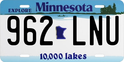 MN license plate 962LNU