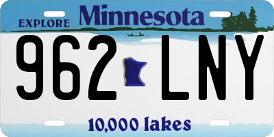 MN license plate 962LNY