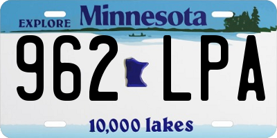 MN license plate 962LPA